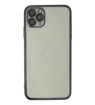 Newface Apple iPhone 11 Pro Max Kılıf Razer Lensli Silikon - Siyah