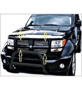 Dodge Nitro Krom Ön Panjur 16 parça P.Çelik 2006 Ve üzeri P.Çelik