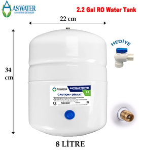 Su Arıtma Cihazı Çelik Su Tankı 2.2 Galon 8lt Tank
