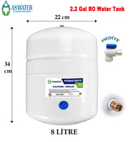 Su Arıtma Cihazı Çelik Su Tankı 2.2 Galon 8lt Tank