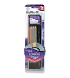 Daler Rowney Charcoal Tin Set 8 Parça Kömür Seti 