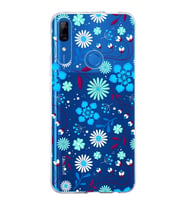 Huawei P Smart Z Uyumlu Kapak Flowers Tasarımlı Şeffaf Silikon Kılıf
