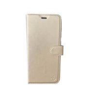 Jopus Galaxy A70 ile Uyumlu Kapaklı Kartlıklı Cüzdanlı Kılıf Gold
