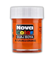Turuncu Guaj Boya 25 ml 1 Adet Nova Color Su Bazlı 25 ml Guaj Boya Turuncu 1 Adet