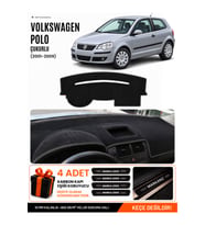 VOLKSWAGEN POLO ÇUKURLU (2001-2009) Uyumlu Torpido Örtüsü Torpido Kılıfı - Siyah