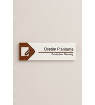 Lucena Üretim Planlama Ofis Oda Kapı İsimliği Yönlendirme Tabelası Levhası Kişiselleştirilebilir