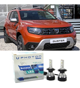 Dacia Duster 2 Led Xenon Kısa Far Ampulü H7 Access Yeni Seri Beyaz 2018+