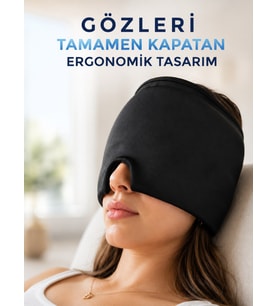 Soğuk &amp; Sıcak Kompres Özellikli Jel Başlık Ergonomik Rahatlama Maskesi