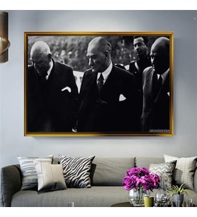 Altın Çerçeveli dekoratif tablo a955 (Gold)