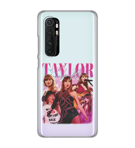 Xiaomi Mi Note 10 Lite Uyumlu Taylor Swift Desenli Şeffaf Telefon Kılıfı