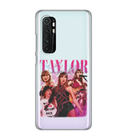 Xiaomi Mi Note 10 Lite Uyumlu Taylor Swift Desenli Şeffaf Telefon Kılıfı