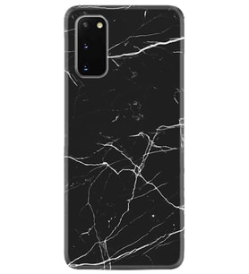 Samsung A02S A03S A10 A12 A13 A21S A22 Kılıf Desenli Silikon Siyah Mermer 1299