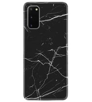Samsung A02S A03S A10 A12 A13 A21S A22 Kılıf Desenli Silikon Siyah Mermer 1299
