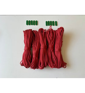 20 Metre x 5 Adet-Gergi Aparatlı İp (Kırmızı)