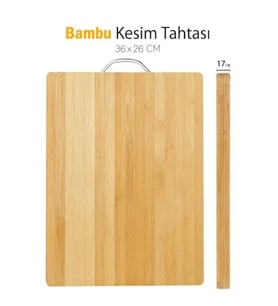 Metal Saplı Bambu Kesim Panosu