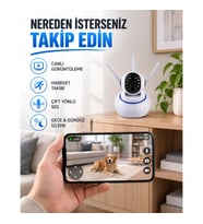 Mey İthalat® Akıllı IP Güvenlik Kamerası – 1080P HD, Gece Görüşlü, Hareket Algılamalı Yeni Nesil