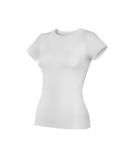 6 Adet Yıldız Bayan Likralı Kısa Kollu T-Shirt Fanila Beyaz 2140