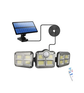 HANGAST Solar Güneş Enerjili 122 Ledli Hareket Sensörlü Bahçe Aydınlatma Sokak Lambası Solar