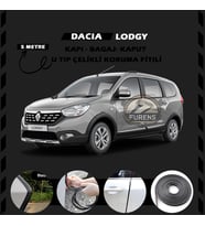 Dacia Lodgy Oto Araç Kapı Koruma Fitili 5metre Parlak Siyah Renk