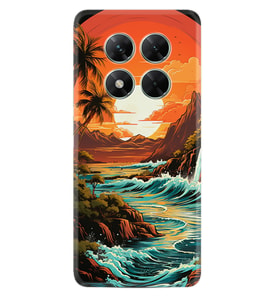 Xiaomi Poco X7 Kılıf Boutique Baskılı Resimli Retro Mountain Pcode -079