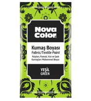 Nova Color Toz Kumaş Boyası Yeşil - 4 adet ve 1 adet sabitleyici