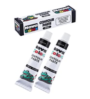 Siyah Kontür Boyası 25 ml 2 Adet Cam Vitray Boyası Kontur Siyah Vitray Çalışması