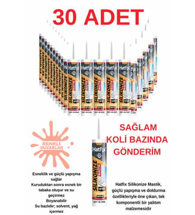 30 Adet Silikonize Mastik Strafor Duvar Paneli Duvar Çıtası Yapıştırıcı Beyaz Mastik 450 Gram