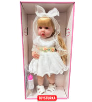 55 Cm Gerçekçi Yenidoğan Biberonlu Bebek – Sesli Oyuncak Et Bebek (Çok Renkli)