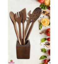 Doğal Diş Budak Ağacı Standlı Ahşap Ceviz Ağacı Kaşık Seti Yemek Kaşık Seti Ahşap Kaşıklık 6 Parça (Model 2)