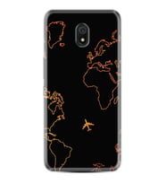 Xiaomi Redmi 8A 8 Pro 9C 9T 10C 11T Pro Kılıf Desenli Silikon Harita ve Uçak 1777
