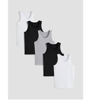 LC WAIKIKI Siyah U Yaka Penye Erkek Atlet 5'li