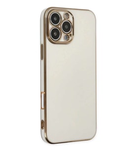 iPhone 16 Pro Max Kılıf Volet Silikon - Beyaz