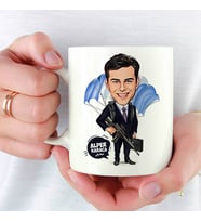 Kişiye Özel Karikatürlü Maceracı Ajan Erkek Kupa Bardak