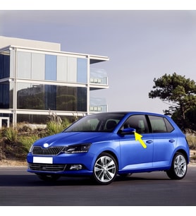 Skoda Fabia 3 2015-2018 Sol Dikiz Ayna Sinyal Lamba Camı 6V0949101