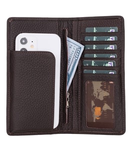 Bouletta Evra 6.7 inch Uyumlu Deri Kartlıklı Kılıf FL02 Kahve (Çok Renkli)