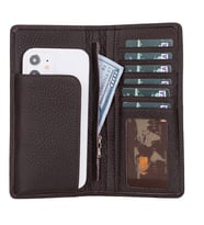 Bouletta Evra 6.7 inch Uyumlu Deri Kartlıklı Kılıf FL02 Kahve (Çok Renkli)