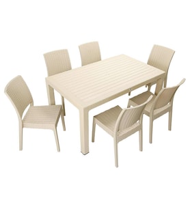 Mandella Elit Rattan 90x150 Elit Sandalye Masa Takımı ÇÖLBEJİ