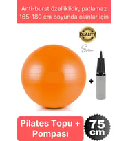 75 cm Yoga Pilates Topu ve Şişirme Pompası Hediye Denge Egzersiz Aerobik Jimnastik Reformer Spor Set