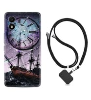 TCL 303 Kılıf Silikon Boyun Askılı İpli Desenli Silikon Time 1749