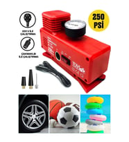 Pro Seri 220 Volt-12 Volt 250 Psi Psi Kompresör Lastik Hava Şişirme Oto Pompası Fişli Çakmaklıklı