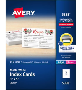 Avery 5388 Beyaz 150Pièce"" (S) Trennblatt – Trennblaetter (Beyaz, 50 Yaprak, 3,23 M (127), 193,6 Cm