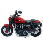 Sürtmeli Işıklı Sesli Chopper Motor Kırmızı 15cm - 1 ADET