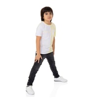 Toontoy Erkek Çocuk Cepli Arka Baskılı Tişört (Sarı)