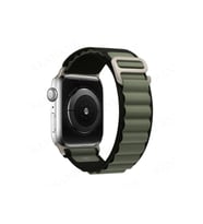 Uray store Apple Watch 42mm Mountain Kordon - Siyah-Yeşil