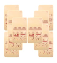 Edulaparoskopi 10 Adet Silikon Sütür Pedi Dikiş 19x9 Cm 7 Mm Eğitim Matı Simülasyon Amaçlı Dikiş Pedi