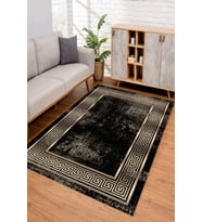 Dijital Kaymaz Taban Yıkanabilir Renkli Salon Halısı Mutfak Halısı Yolluk ND-SD-869 (Gold)
