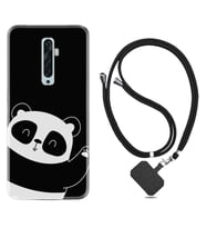 Oppo Reno 2Z 4 Lite 4 Pro 5 6 7 A31 Kılıf Boyun Askılı Silikon Bay Bay Panda 1784