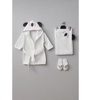 Bebitof %100 Pamuk Koala Desenli Bebek Bornoz Seti BBTF.BYZ.30047