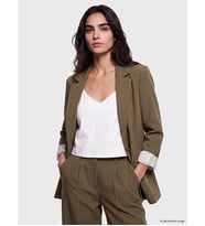 LCW Vision Haki Krep Kadın Blazer Ceket
