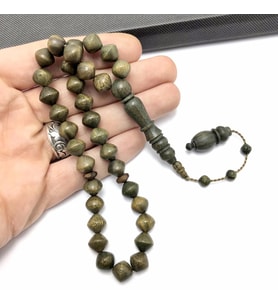 Sığırcık Kesim Pelesenk Ağacı Tesbih 01 (Yeşil)